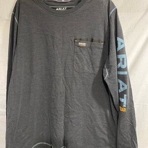 Aria Rebar Men's Charcoal Long Sleeve Tee